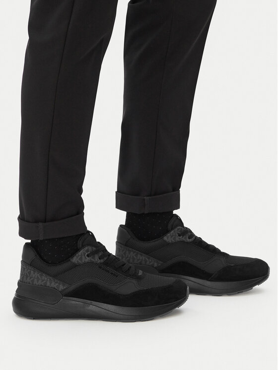 MICHAEL Michael Kors Snīkeri MICHAEL Michael Kors Trevor Mixed-Media Trainer 42F4TRFS7D Melns