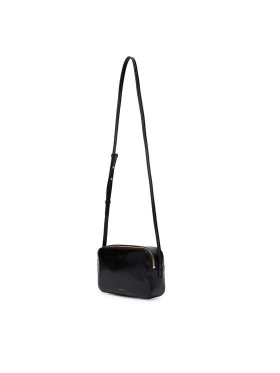 Calvin Klein Ročna torba Calvin Klein Foil Logo Glossy  LV04F3539G Črna