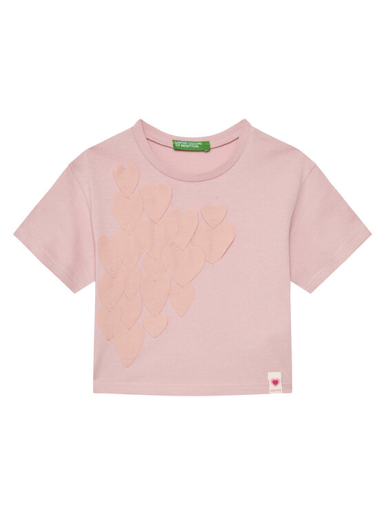 United Colors Of Benetton United Colors Of Benetton Футболка 3I1XG10IK Рожевий Oversize