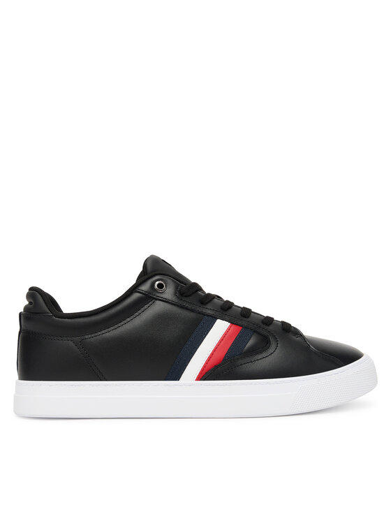 Tommy Hilfiger Sneakersy Tommy Hilfiger Icon Court Stripes FM0FM05628 Čierna
