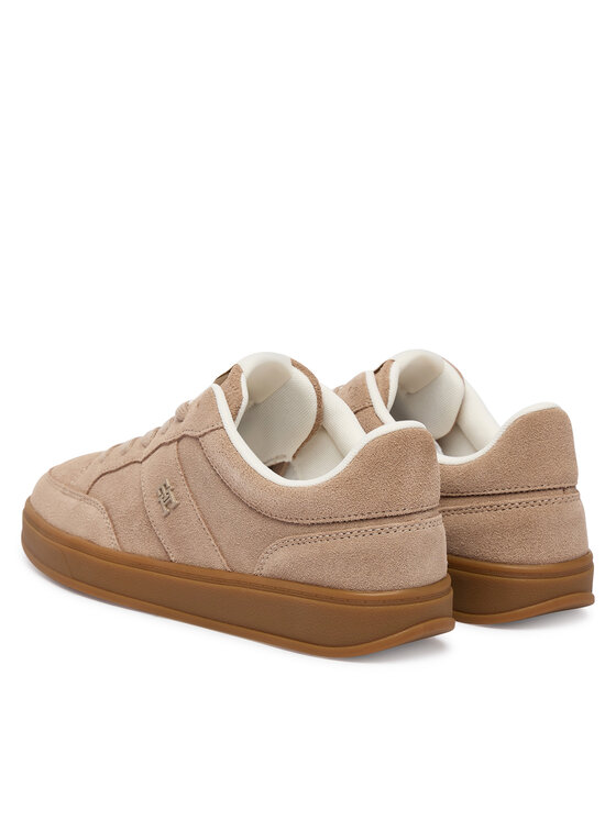 Tommy Hilfiger Snīkeri Tommy Hilfiger Th Heritage Court Sneaker Suede FW0FW09266 Bēšs