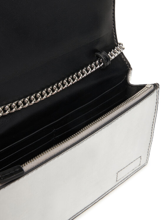 Calvin Klein Borsetta Calvin Klein Ck Metallic Wallet On Chain LV04F3320G Argento