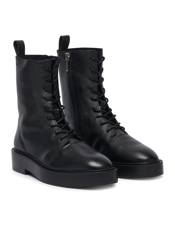 Calvin Klein Ghete Calvin Klein Conc Welt Lace Up Boot Lth HW0HW03209 Negru
