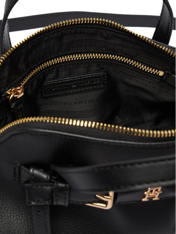 Tommy Hilfiger Rankinė Tommy Hilfiger Th Buckle Mini Tote AW0AW19034 Juoda