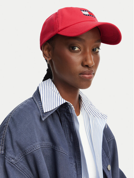Tommy Jeans Καπέλο Jockey Tommy Jeans AW0AW18360 Κοραλλί