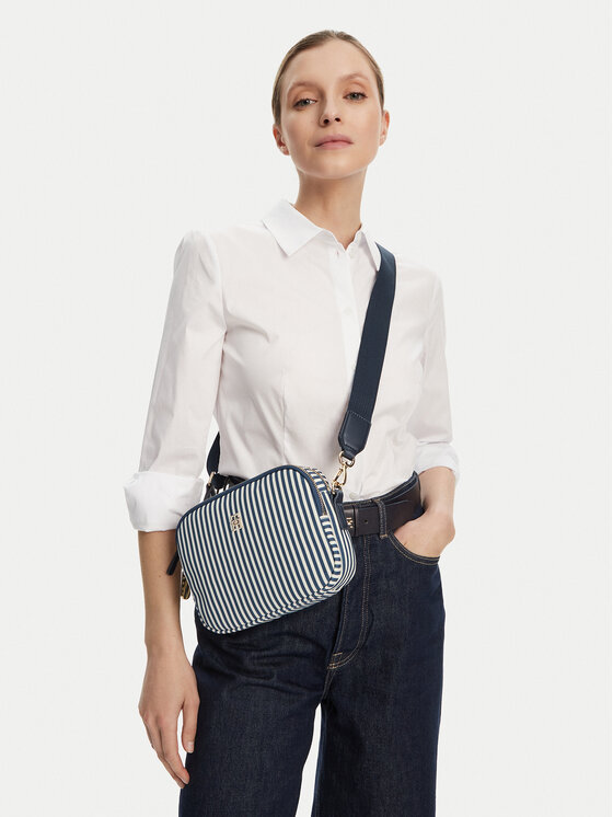 Tommy Hilfiger Borsetta Tommy Hilfiger Poppy Summer Camera Bag AW0AW17231 Blu scuro
