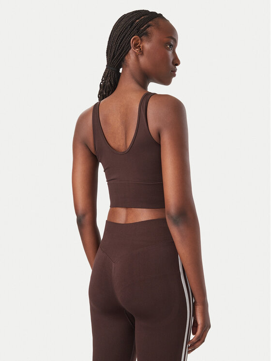 adidas adidas Sportinė liemenėlė Essentials Seamless Bralette IA4524 Ruda Regular Fit
