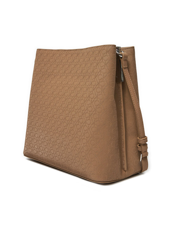 Calvin Klein Kabelka Calvin Klein Ck Convertible Bucket Bag_Mono K60K613137 Hnědá