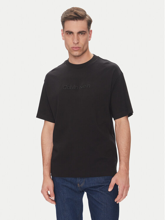 Calvin Klein Calvin Klein T-shirt LV04LC206G Crna Relaxed Fit