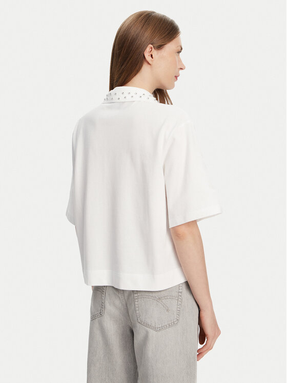 Marella Marella Поло Gonzaga 2513951014 Білий Relaxed Fit
