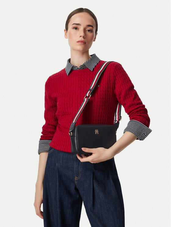 Tommy Hilfiger Kabelka Tommy Hilfiger Th Joy Camera Bag Corp AW0AW19315 Tmavomodrá