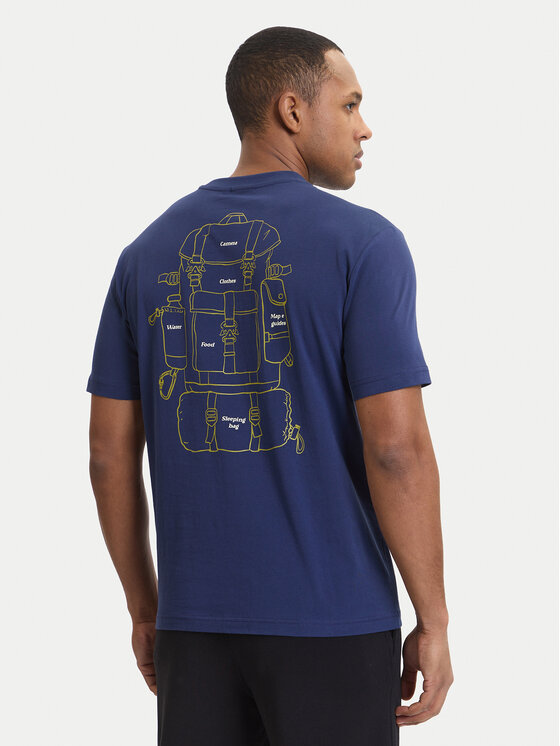 Napapijri Napapijri Camiseta S-Flint NP0A4FZZ Azul marino Regular Fit
