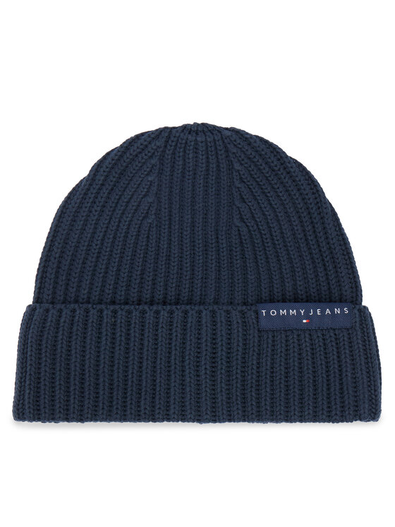 Tommy Jeans Čiapka Tommy Jeans Tjm Linear Logo Beanie AM0AM14865 Tmavomodrá