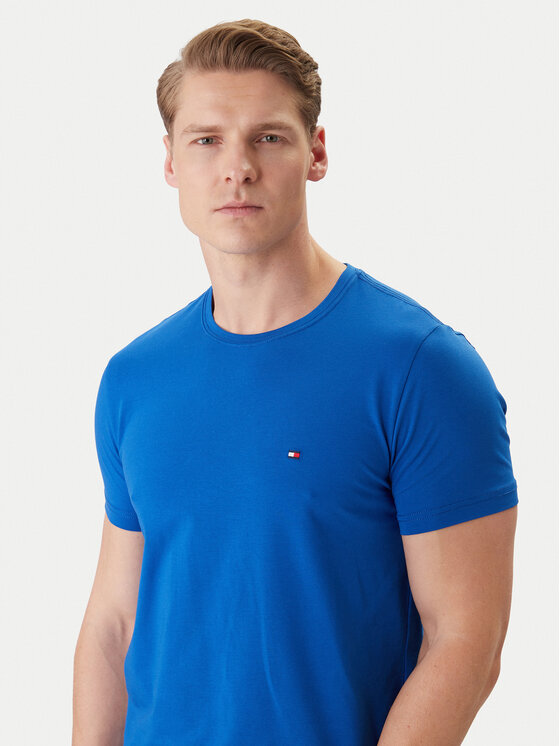 Tommy Hilfiger Tommy Hilfiger Majica MW0MW10800 Modra Slim Fit
