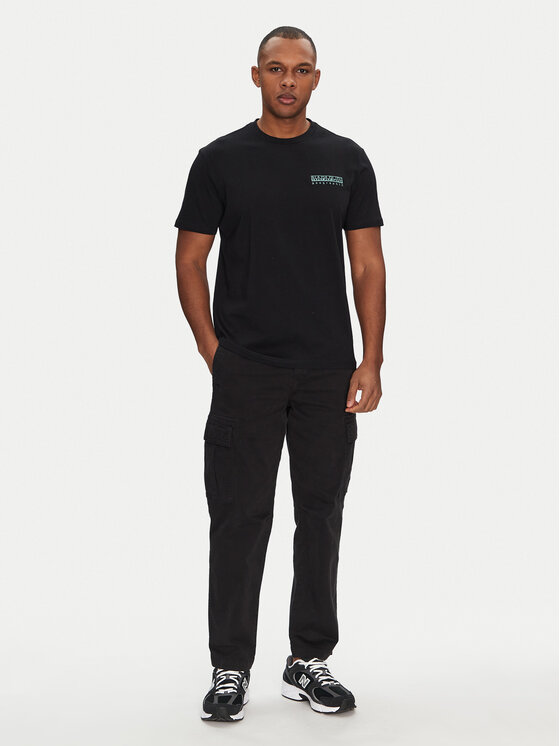 Napapijri Napapijri Футболка S-Vignoni NP0A4ILX Чорний Regular Fit