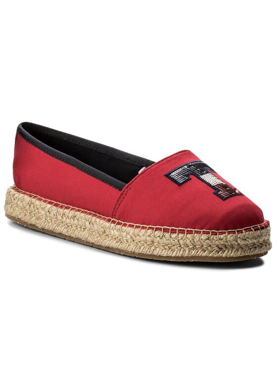 Tommy Hilfiger Espadrile Tommy Hilfiger Th Sequins Espadrille FW0FW02412 Roșu