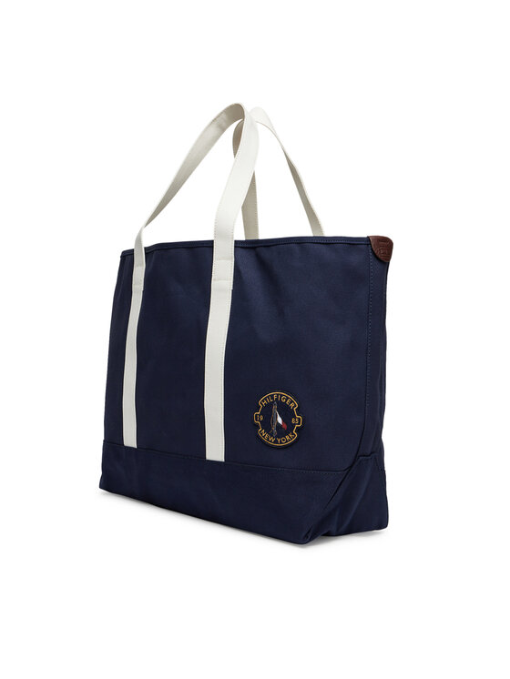 Tommy Hilfiger Kabelka Tommy Hilfiger Th Summer Tote AM0AM13557 Tmavomodrá