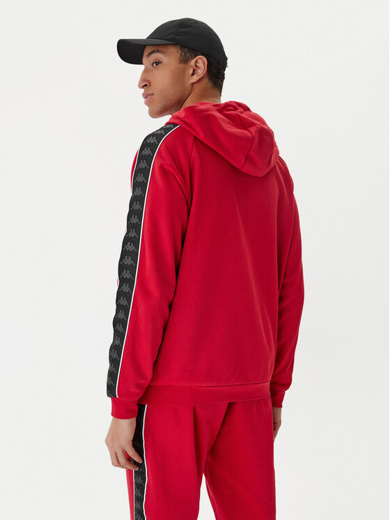 Kappa Kappa Felpa Banda Zamin 3 331U3ZW Rosso Regular Fit