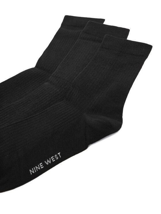 Nine West Șosete lungi Nine West CEO_BR_NW_25081_W_AW25 (3 PACK) Negru