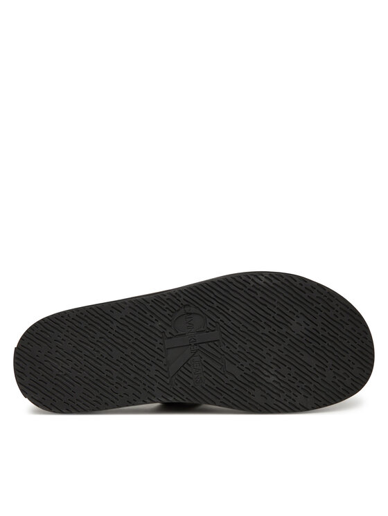 Calvin Klein Jeans Ciabatte Calvin Klein Jeans Flat Molded Doublebar Sandal Lth YM0YM01226 Nero