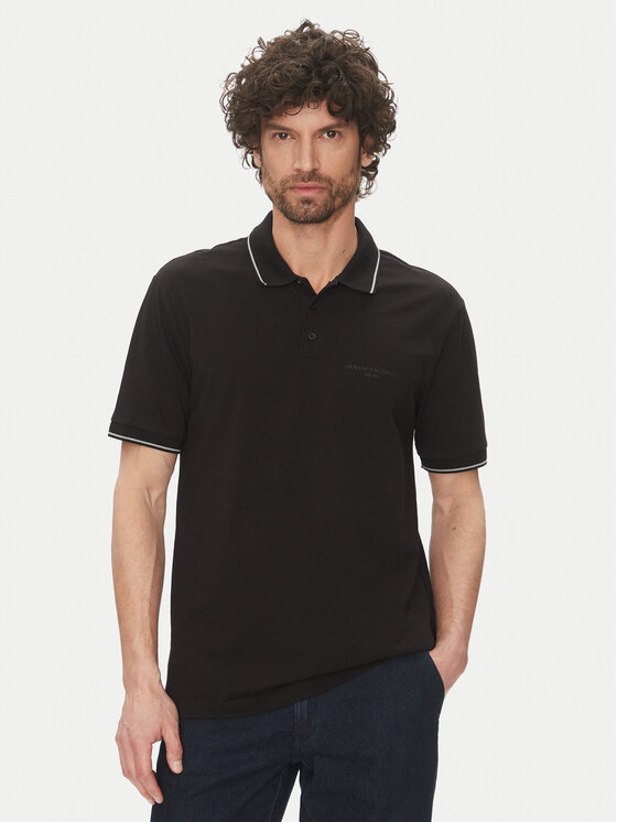 Armani Exchange Armani Exchange Поло XM000489 AF13026 UC001 Чорний Regular Fit