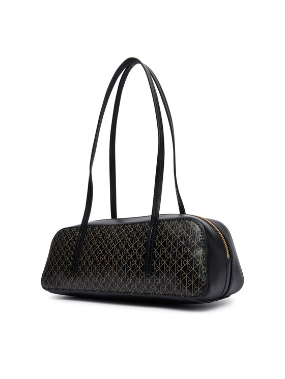 Calvin Klein Τσάντα Calvin Klein Emblem Aop Bauletto LV04F3585G Μαύρο
