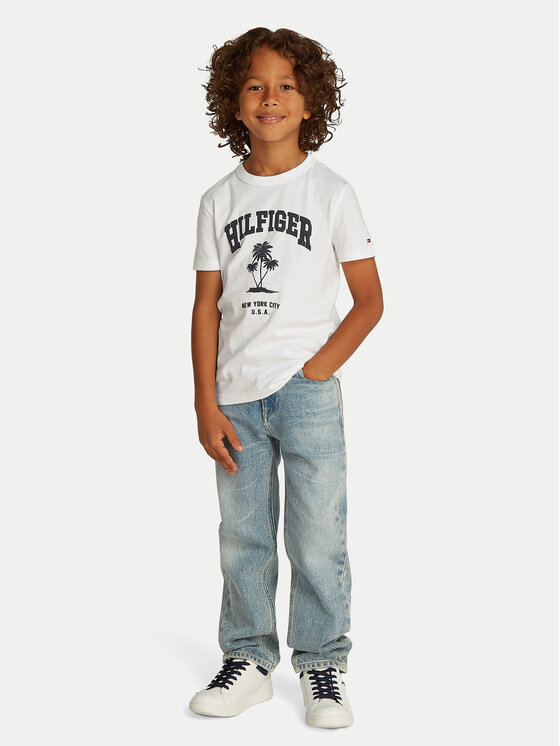 Tommy Hilfiger Tommy Hilfiger Marškinėliai Palm Print KB0KB09649 D Balta Regular Fit