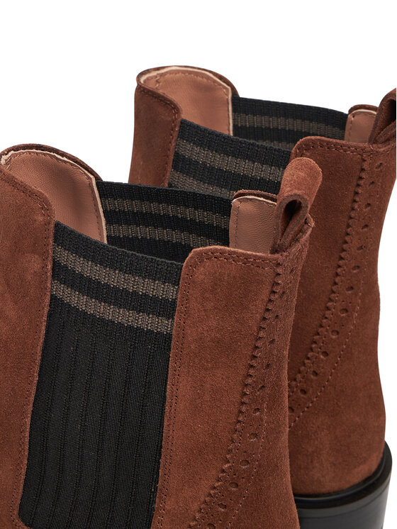 Pollini Kotníková obuv s elastickým prvkem Pollini SA21163G0NTF0217 Hnědá