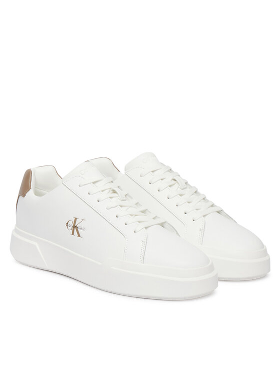 Calvin Klein Laisvalaikio batai Calvin Klein Chunky Cupsole Laceup Lth YM0YM01344 Balta