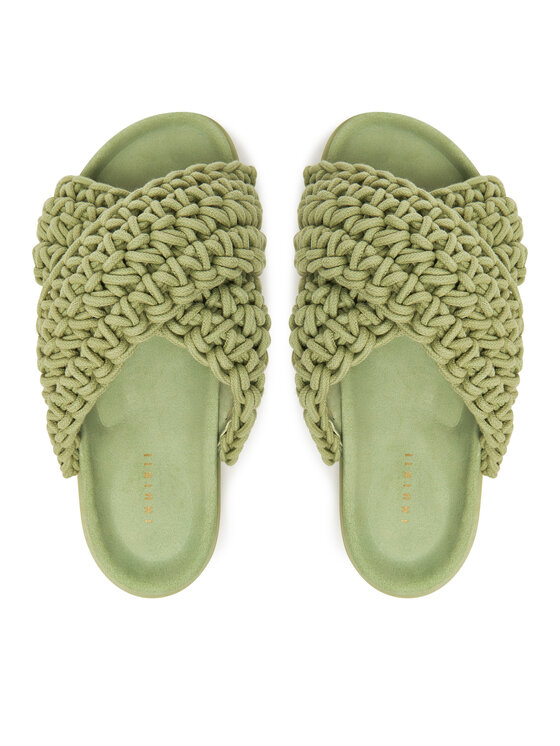 Inuikii Шльопанці Inuikii Woven 70104-105 Зелений