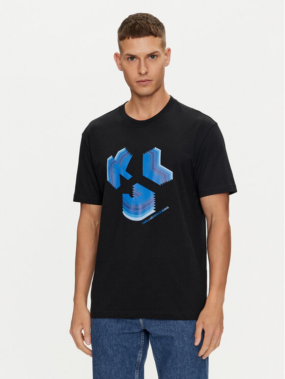 Karl Lagerfeld Jeans Karl Lagerfeld Jeans T-Shirt 241D1708 Μαύρο Regular Fit