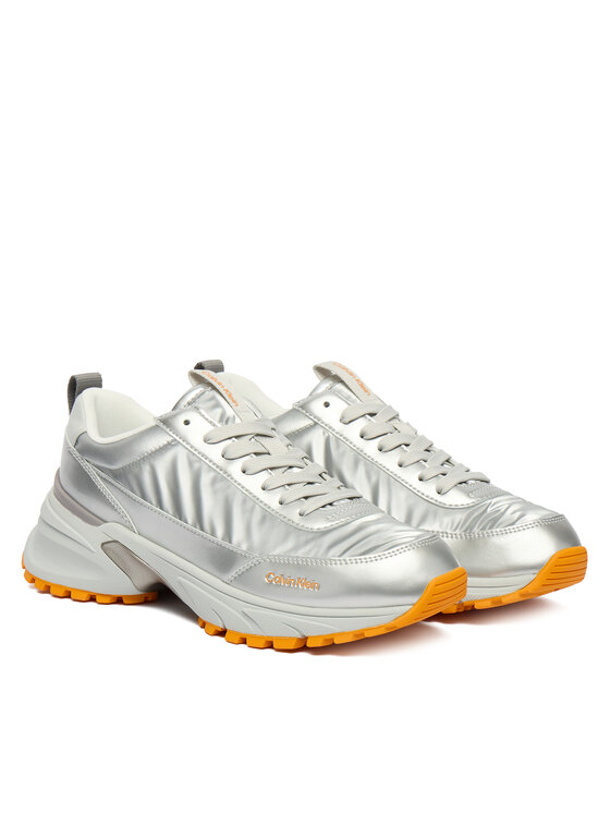 Calvin Klein Superge Calvin Klein Hike Runner Lace Up Pearl Ny YW0YW02043 Srebrna