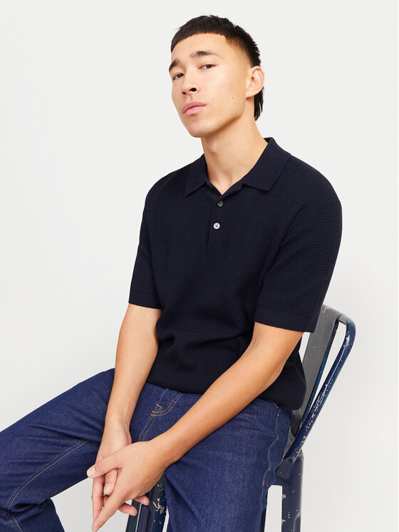 Jack & Jones Jack & Jones Поло Cooper 12271483 Cиній Regular Fit