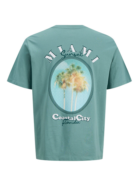 Jack & Jones Jack & Jones Camiseta City Photoprint 12288353 Verde Regular Fit