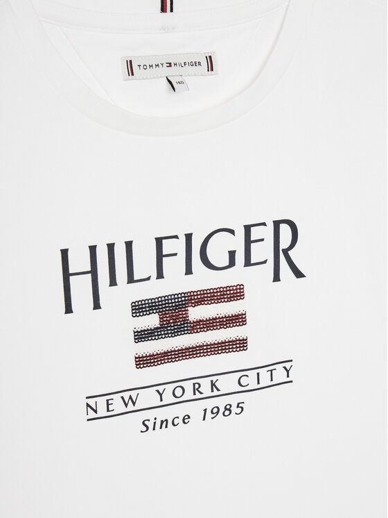 Tommy Hilfiger Tommy Hilfiger Majica KG0KG08525 D Bela Regular Fit