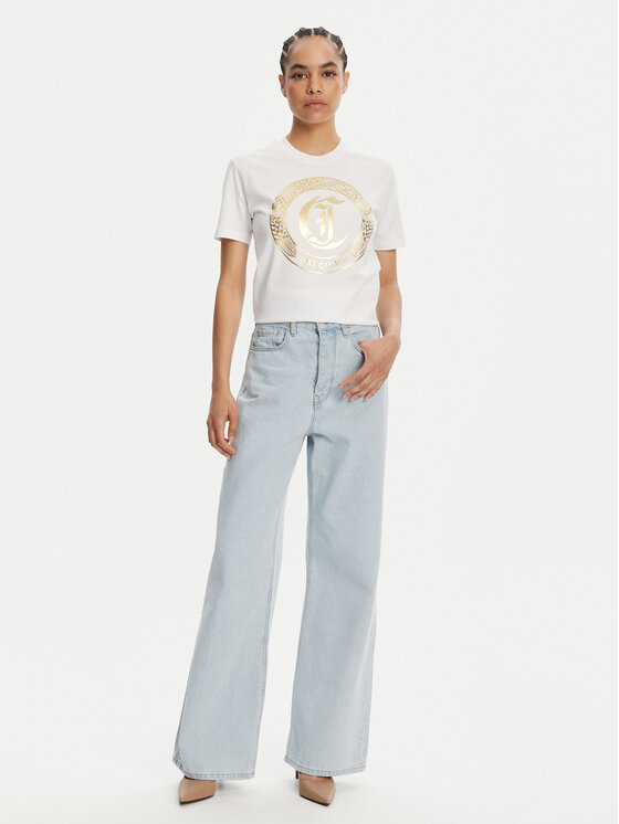 Just Cavalli Just Cavalli Футболка 78PAHT01 Білий Regular Fit