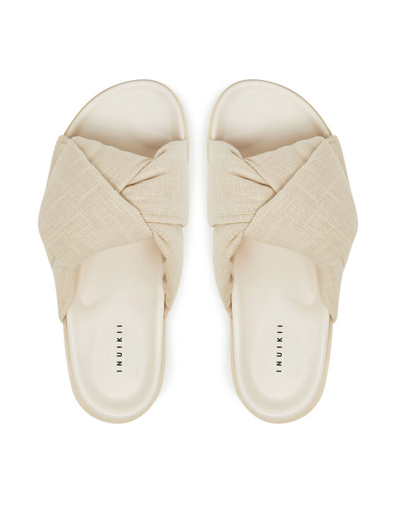 Inuikii Шльопанці Inuikii Oversized Linken Knot-147 1028 Écru
