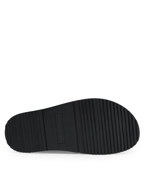 Tommy Hilfiger Sandali Tommy Hilfiger Leather Sporty Sandal FW0FW08799 Črna