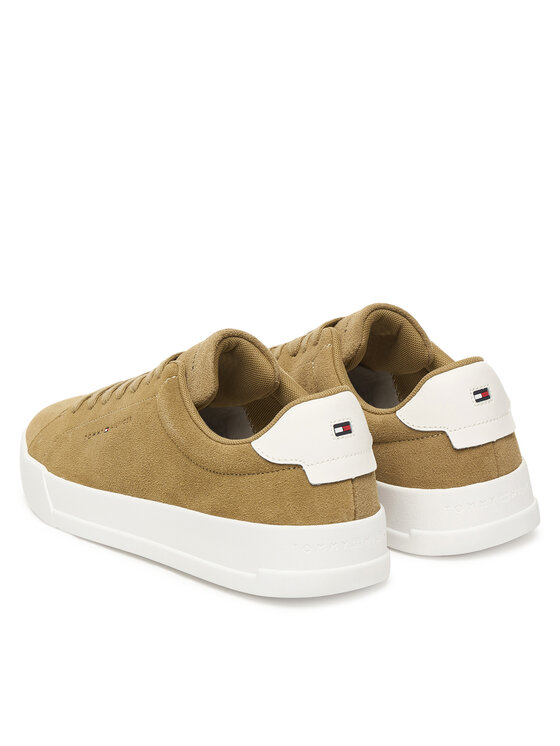 Tommy Hilfiger Superge Tommy Hilfiger Th Court Core Suede FM0FM05716 Rjava