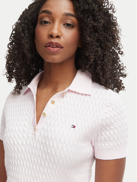 Tommy Hilfiger Tommy Hilfiger Polo marškinėliai WW0WW41474 Rožinė Regular Fit