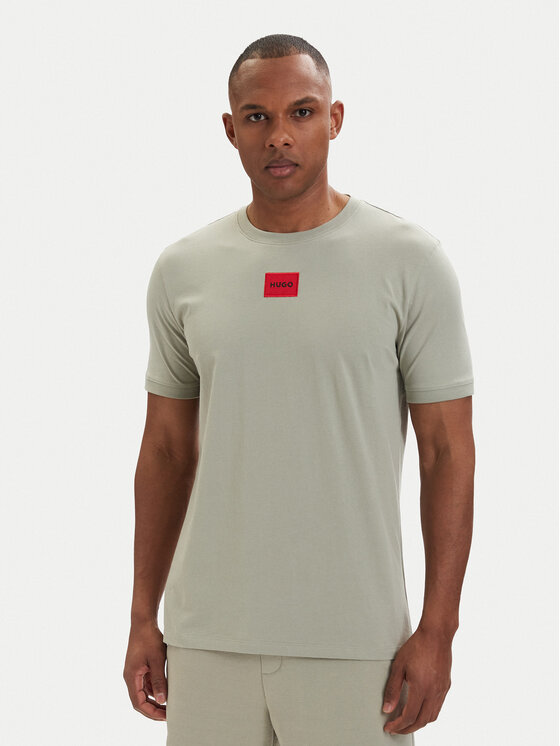 HUGO HUGO Camiseta Diragolino212 50447978 Verde claro Regular Fit