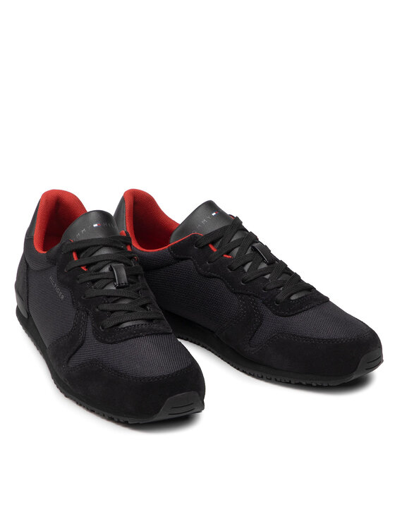 Tommy Hilfiger Сникърси Tommy Hilfiger Iconic Material Mix Runner FM0FM04022 Черен