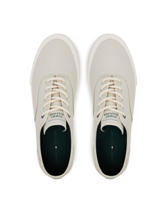 Tommy Hilfiger Tenis superge Tommy Hilfiger Th Hi Vulc Low Oxford Twill FM0FM05400 Bela