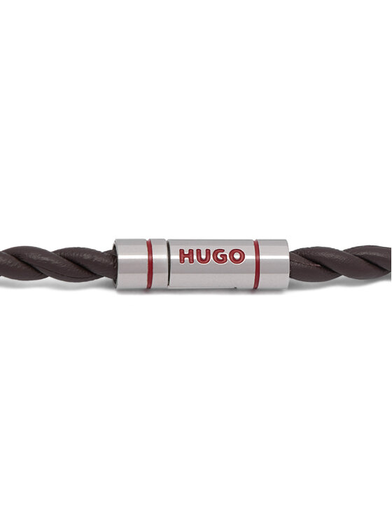 HUGO Narukvica HUGO E-Doublebraid4 50552596 Smeđa