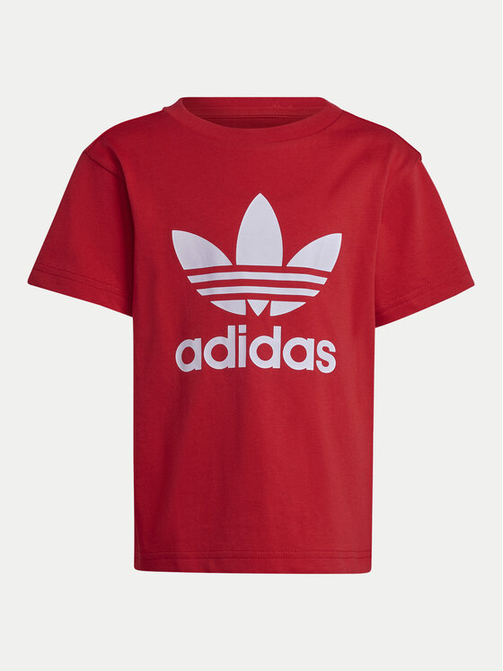 adidas adidas Majica adicolor Trefoil IY2387 Rdeča Regular Fit