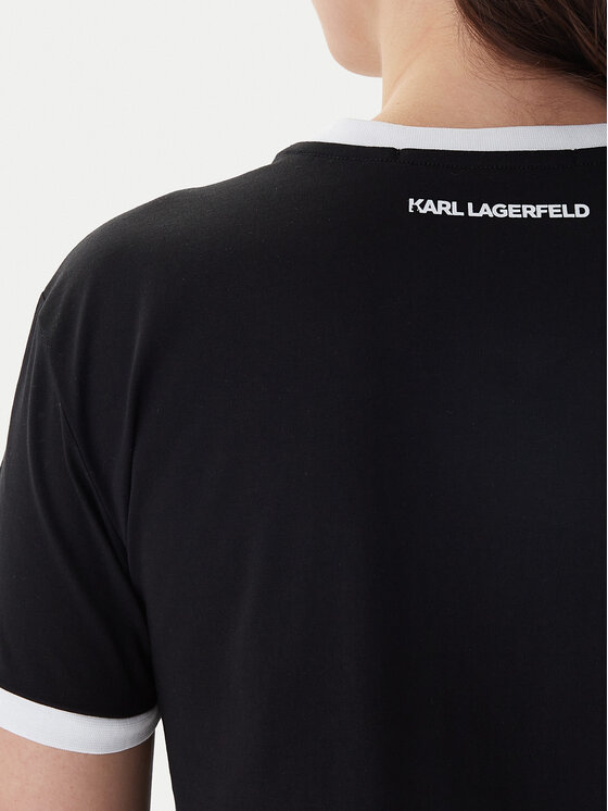 KARL LAGERFELD KARL LAGERFELD Camiseta B1W17040 Negro Slim Fit