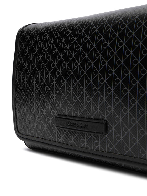 Calvin Klein Maža rankinė Calvin Klein Emblem Aop Coated Small Flap Mes LV04D3396G Juoda