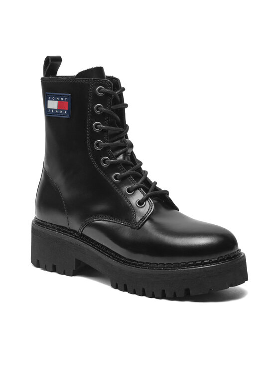 Tommy Jeans Botas Tommy Jeans Urban Tommy Jeans Lace Up Boot EN0EN01995 Negro