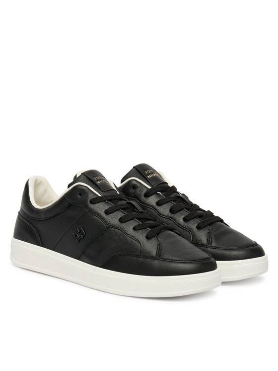 Tommy Hilfiger Superge Tommy Hilfiger Th Heritage Court Sneaker Ltr FW0FW09028 Črna