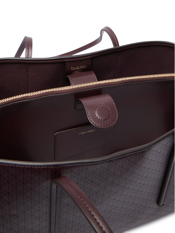 Calvin Klein Rankinė Calvin Klein Emblem Aop Medium Work Tote LV04F3786G Vyšninė